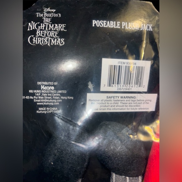 NEW DISNEY BUNDLE JACK & SALLY THE NIGHTMARE BEFORE CHRISTMAS POSEABLE 24” PLUSH - Picture 9 of 10
